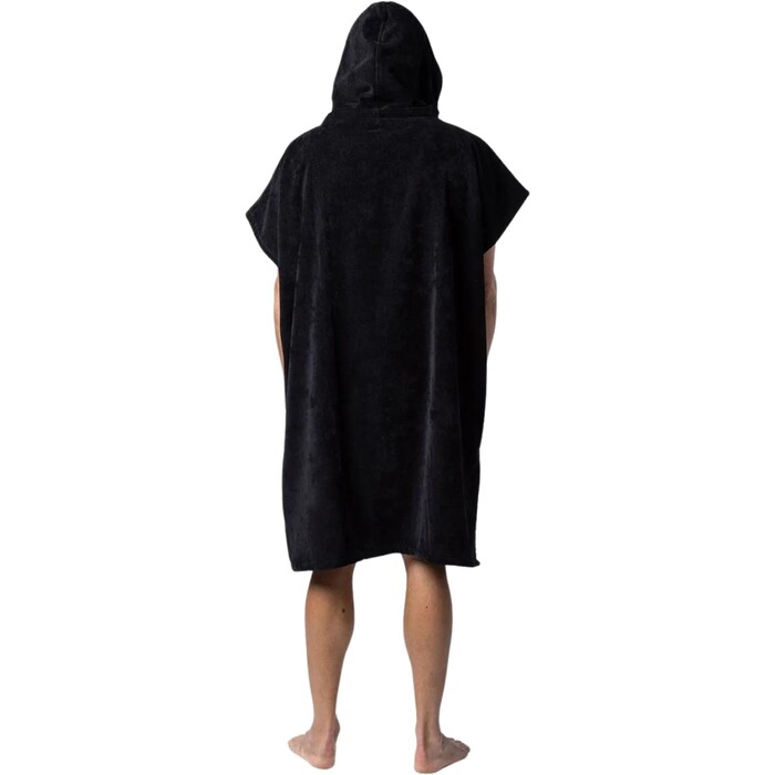 2024 Rip Curl Mens Logo Hooded Towel Changing Robe / Poncho 00GMTO - Black